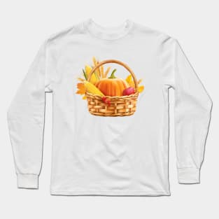 A Basketful of Autumn Fruits Long Sleeve T-Shirt